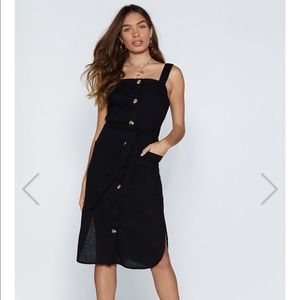 Nasty Gal Black Button-down Dress